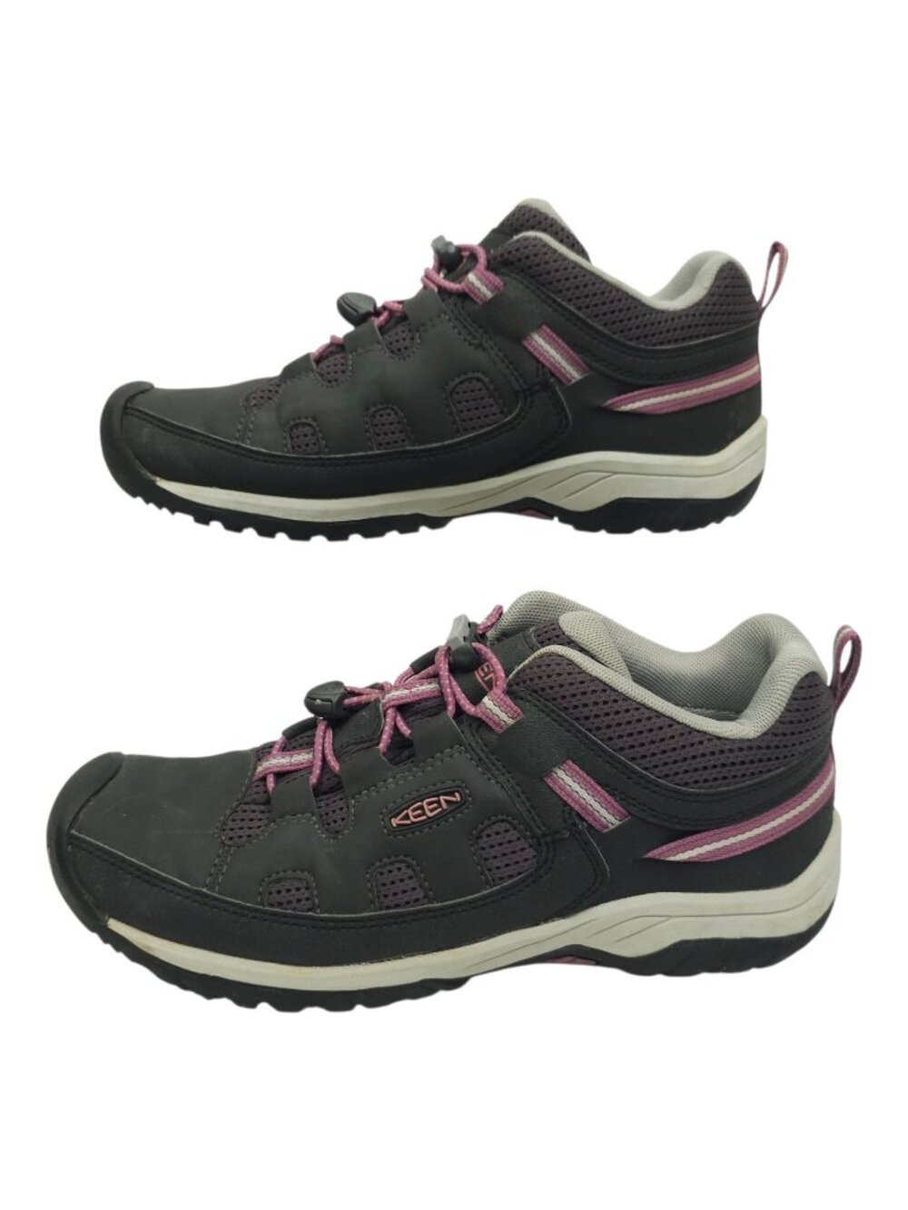 KEEN Targhee Waterproof Hiking Shoes Big Kids 6 Black Purple Trail Low Sneakers